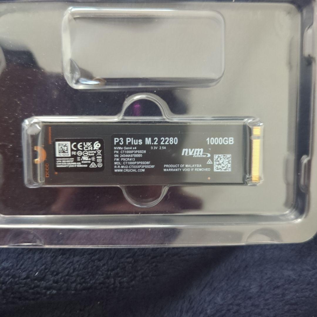 内蔵型SSD Crucial P3 Plus 1TB M.2 2280 SSD