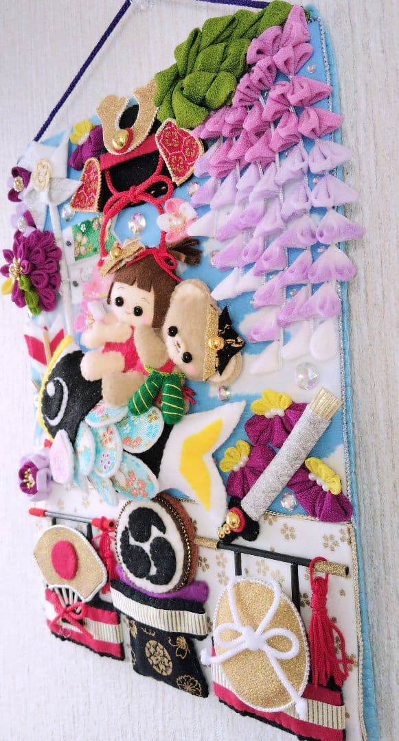 な*さ様 端午の節句❀フェルトリース　三段飾り　こどもの日