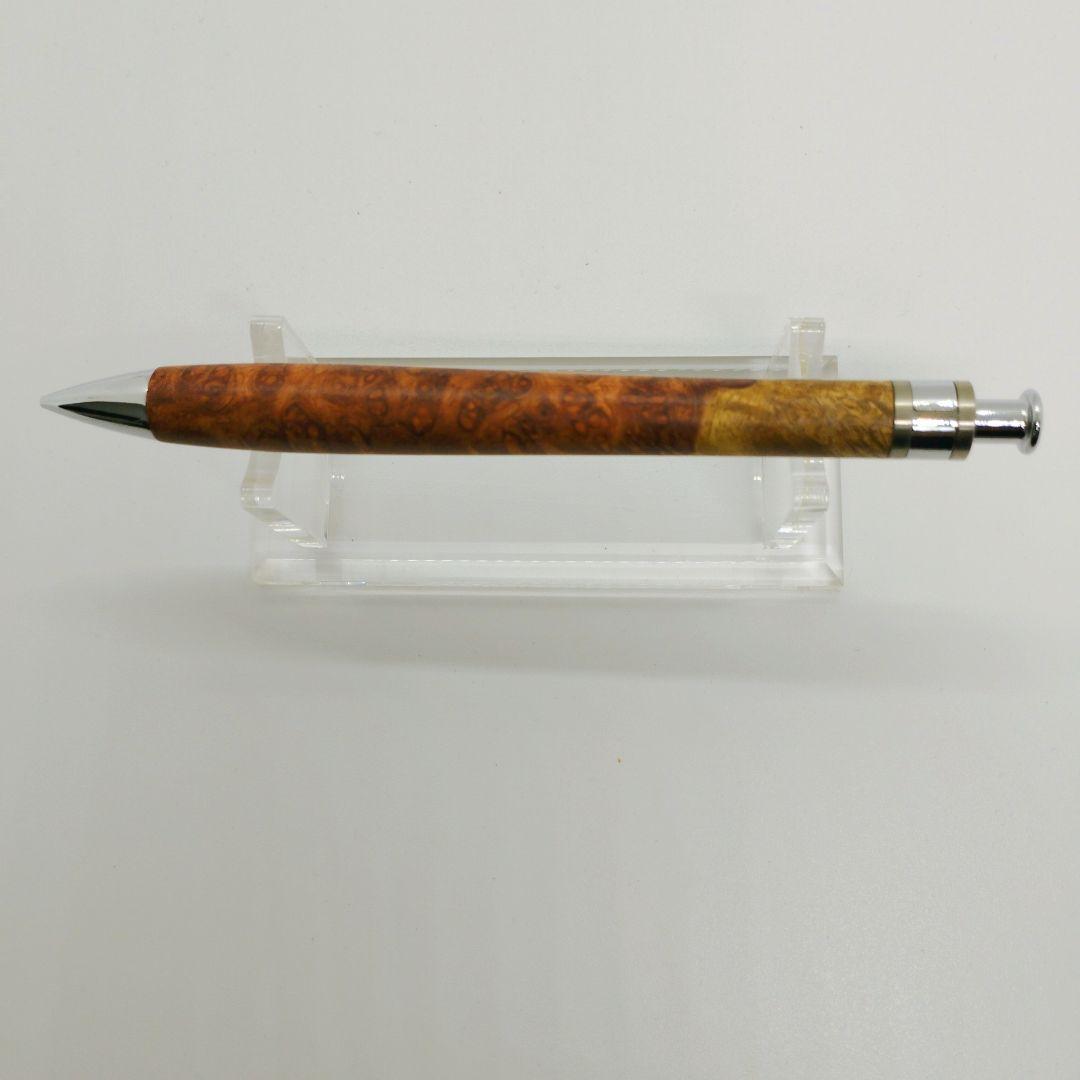 工房楔 木軸シャープペンシル 花梨紅白 こぶ杢 新品未使用品 美品 極上品
