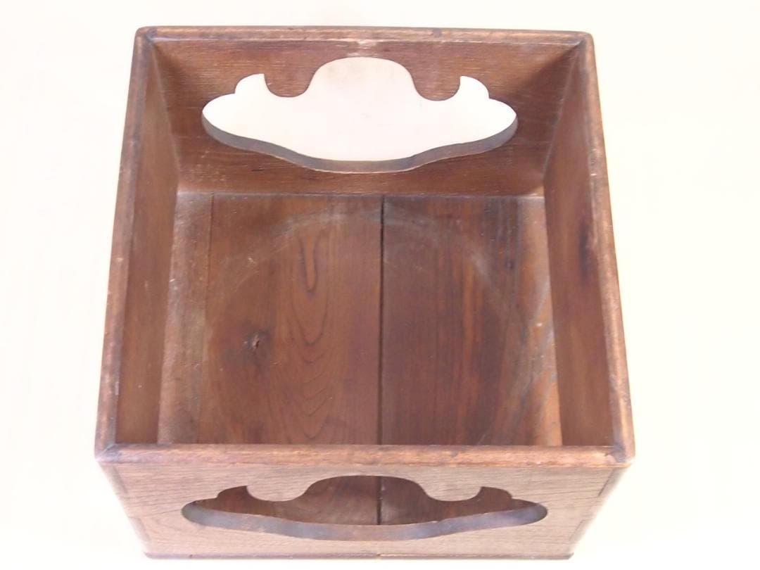 【骨董・良品】大平造 欅枠入り陶器火鉢 煙草盆/莨盆 昭和レトロ/アンティーク