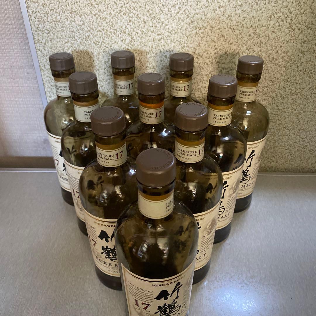 ニッカウイスキー　竹鶴17年　空瓶10本ディスプレー用