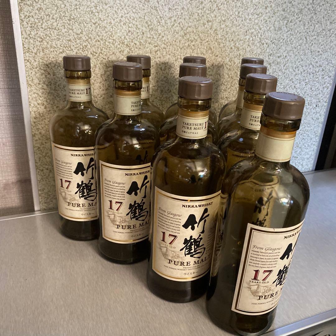 ニッカウイスキー　竹鶴17年　空瓶10本ディスプレー用