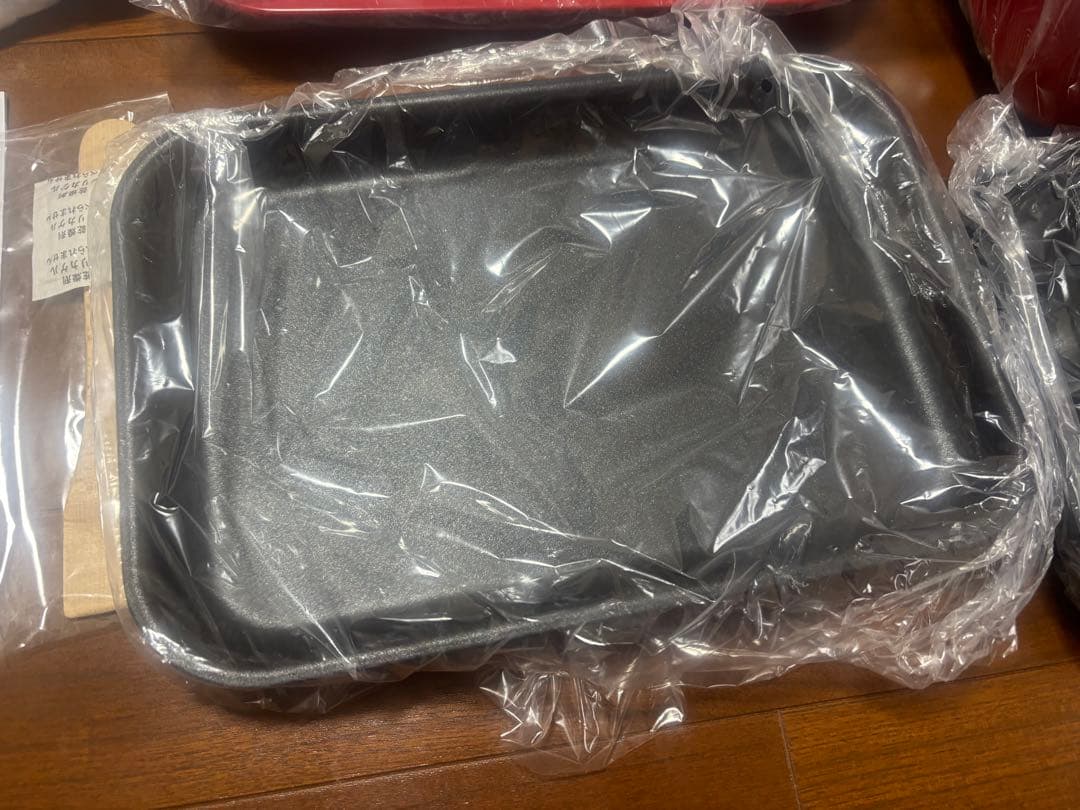 BRUNO コンパクトホットプレート 赤 たこ焼きプレート付き