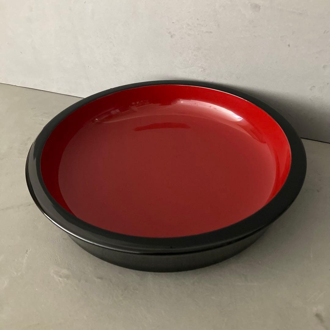 【未使用】伝統工芸 秋田 川連漆器 こね鉢 盛鉢 大皿 天然木 漆器