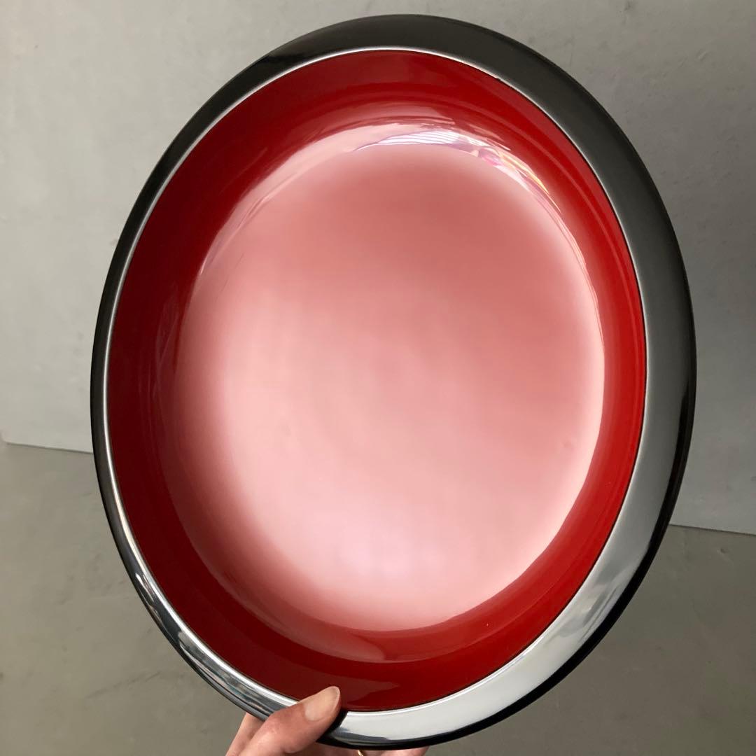 【未使用】伝統工芸 秋田 川連漆器 こね鉢 盛鉢 大皿 天然木 漆器
