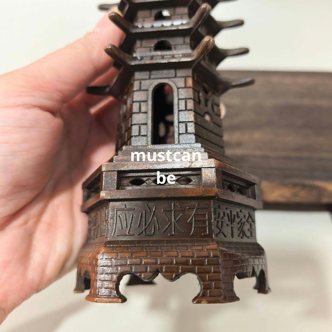 銅製 文昌塔 応接間 テーブル 玄関 博古架 装飾品 工芸品 置物