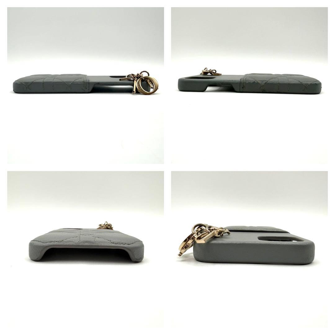美品　Christian Dior カナージュ　グレー iPhone用ケース