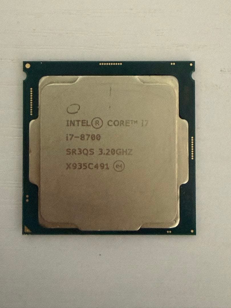 Intel Core i7-8700 CPU 動作確認済み