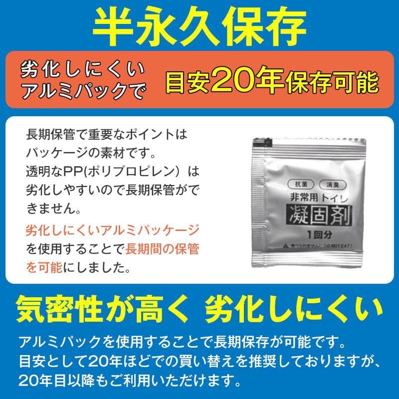 簡易トイレ 凝固剤 120回分 防災グッズ 抗菌 消臭 災害用 断水