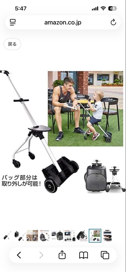 スーツケース乗れる　バギーの代わりに