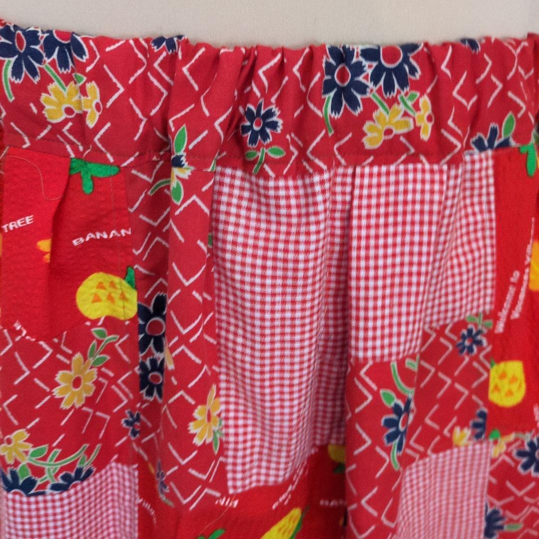 Vintage　パッチワーク　ロングスカート　フリーサイズ　ハンドメイド