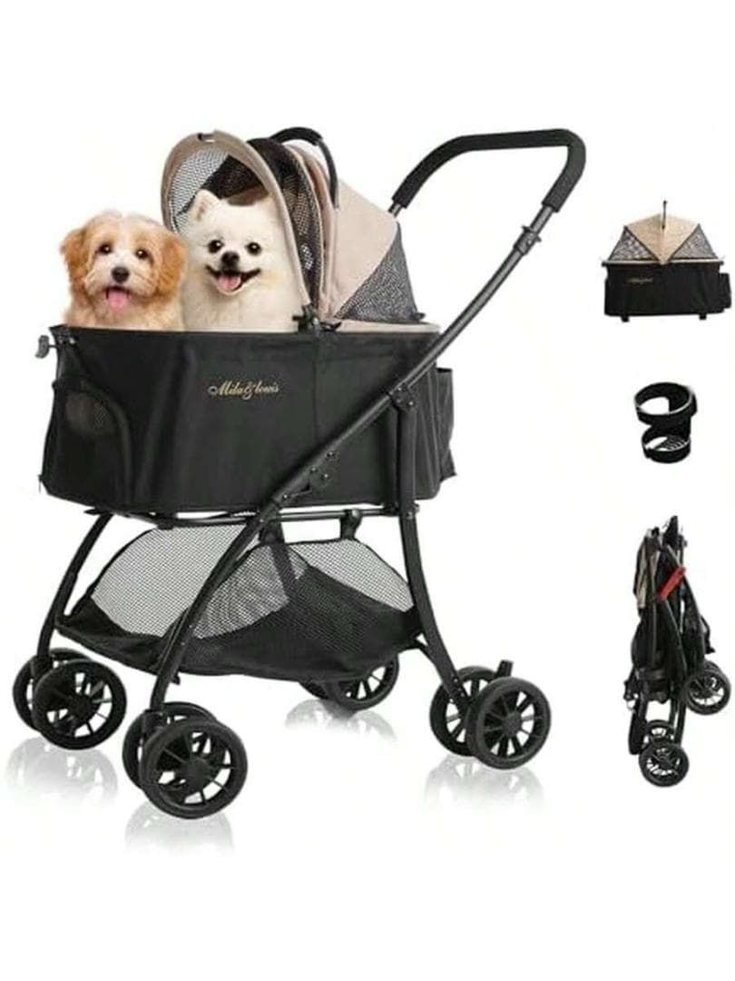 MILA&LOUIS犬猫用ペットカート分離折りたたみ超軽量耐荷重20kg外出便利
