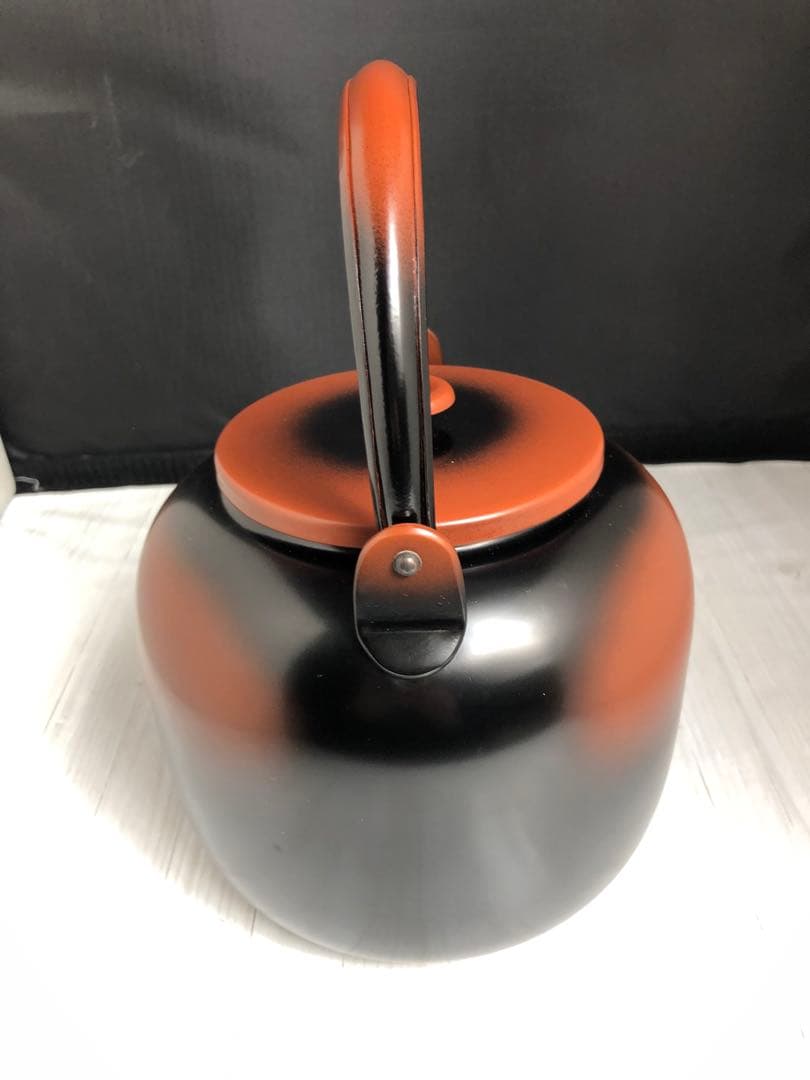 秀峰堂作 口蓋無腰黒やかん　水注　やかん　 銅製　茶道具　箱付き