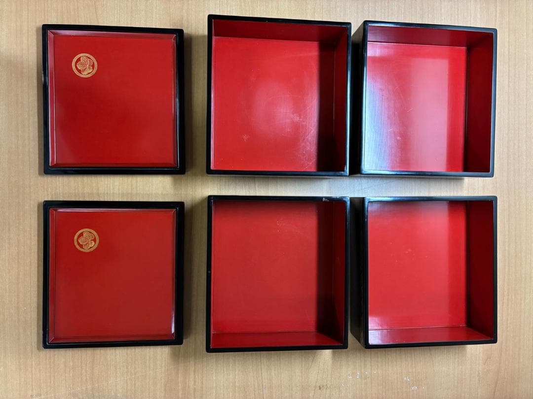 輪島塗　重箱 2段 2組