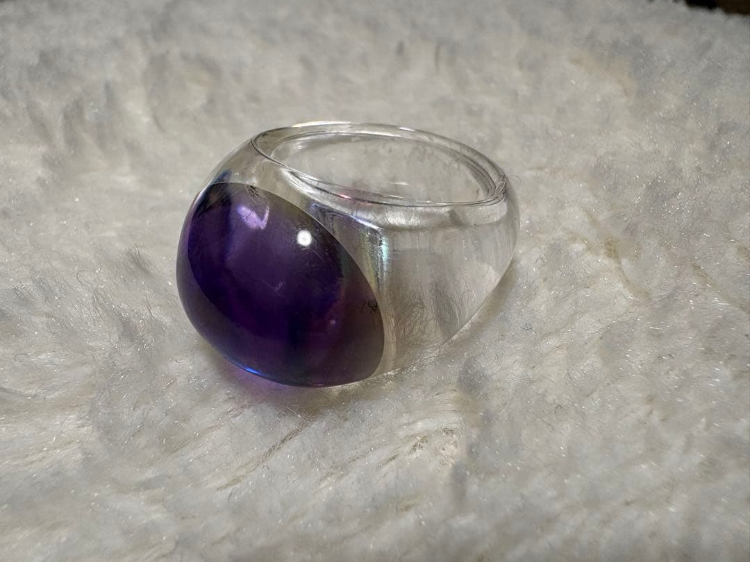 希少 美品 バカラ イリゼクリア タンゴ クリスタル パープル リング