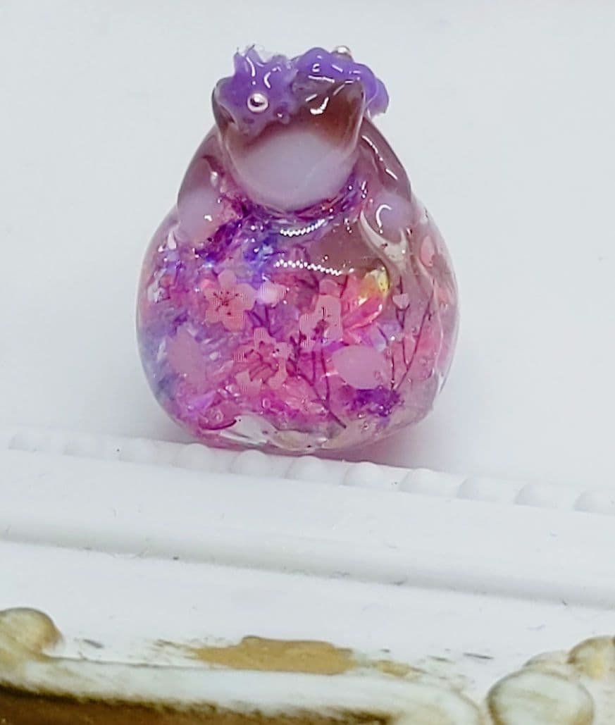 玉乗り猫 夜桜 パープル 花見 春 れじん