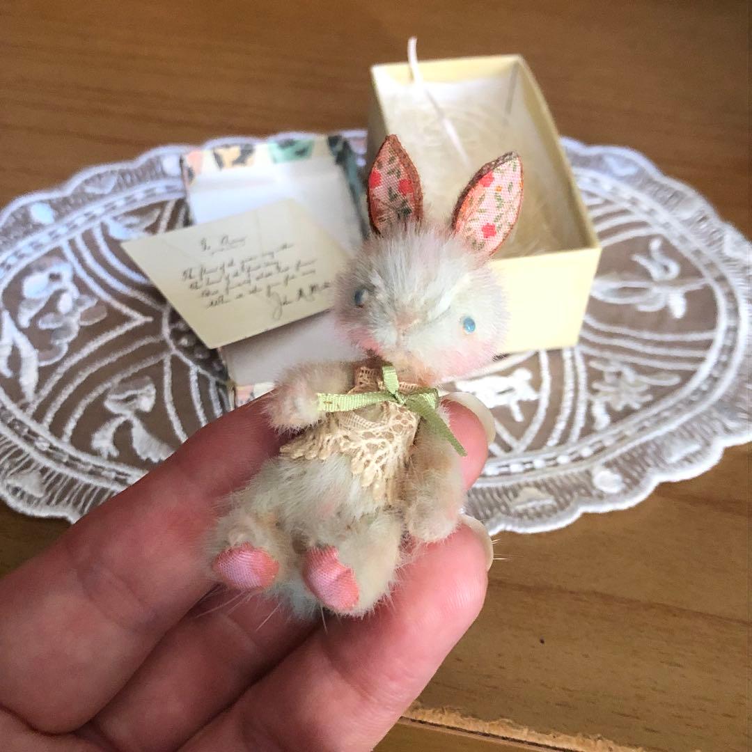 うさぎ　アートドール　テディベア　モヘア