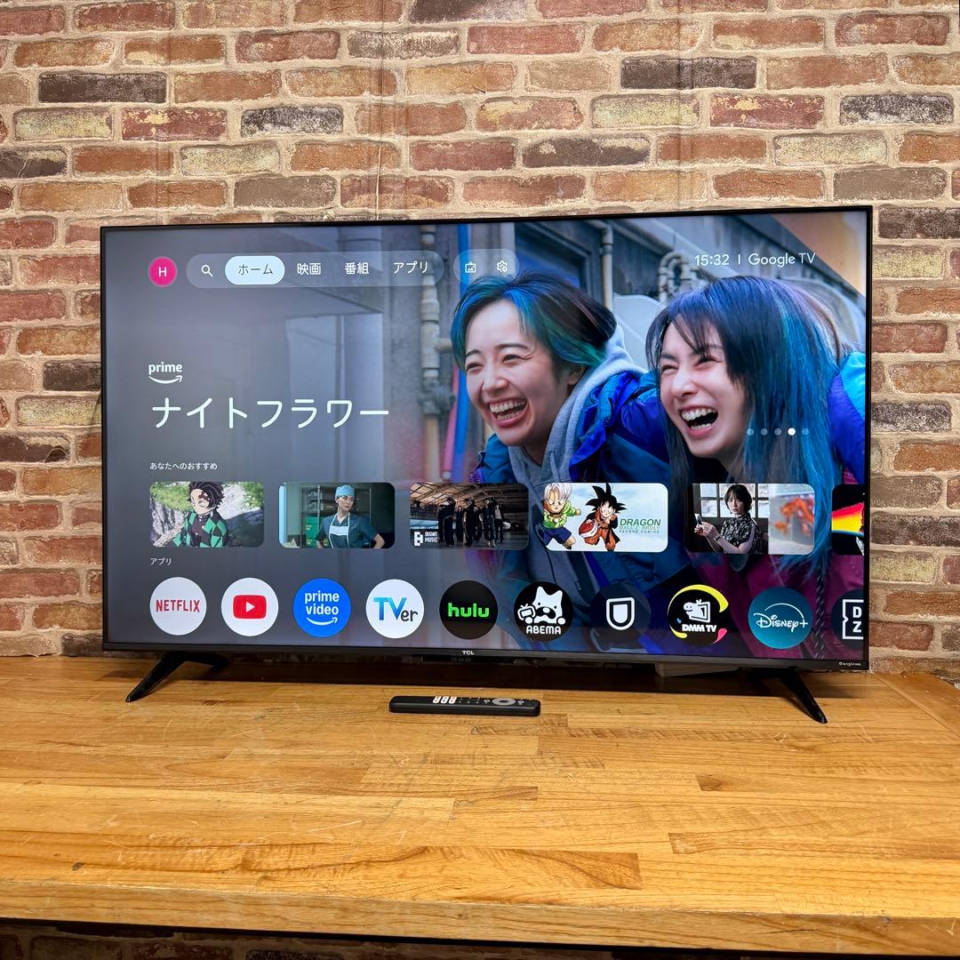 TCL 50V型4K チューナーレス 液晶テレビ 50P65E 2025年製