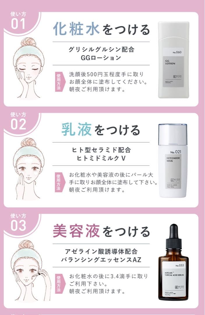 KISO キソ スキンケア用品一式　6点セット　まとめ売り