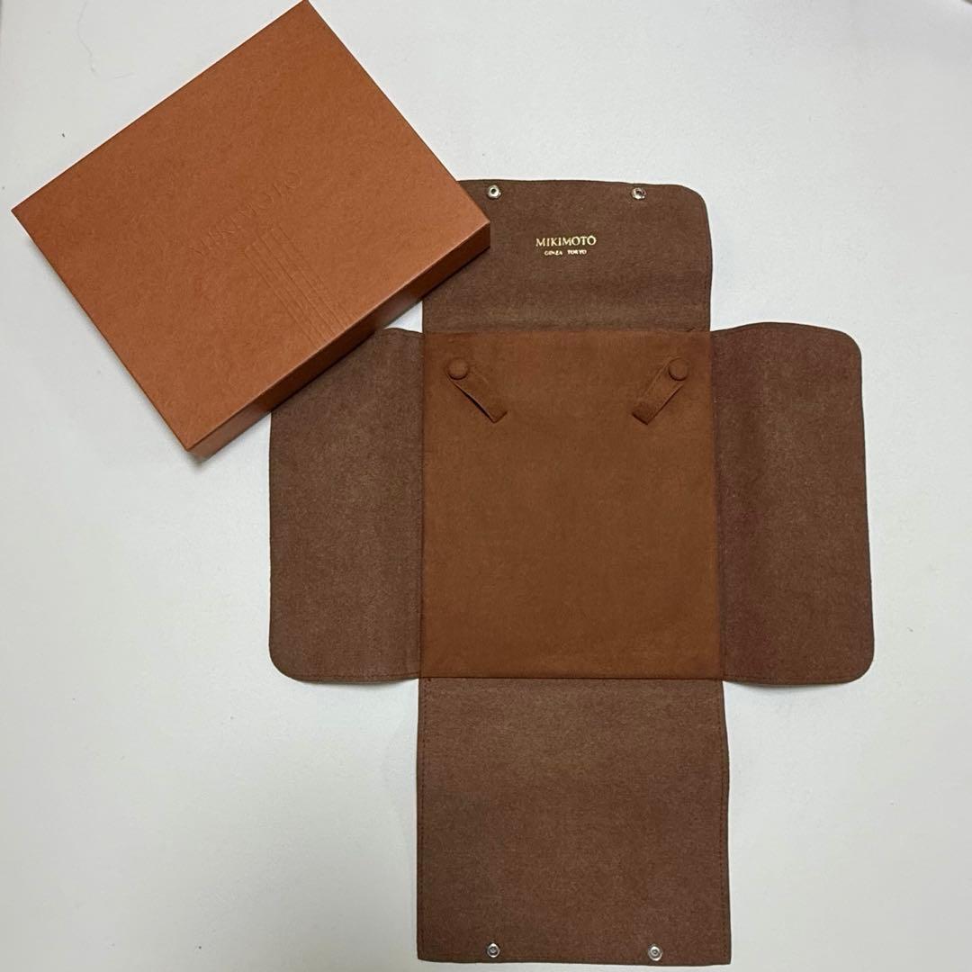 美品　ミキモト　ネックレスケース　ソフトケース　空箱　ブラウン
