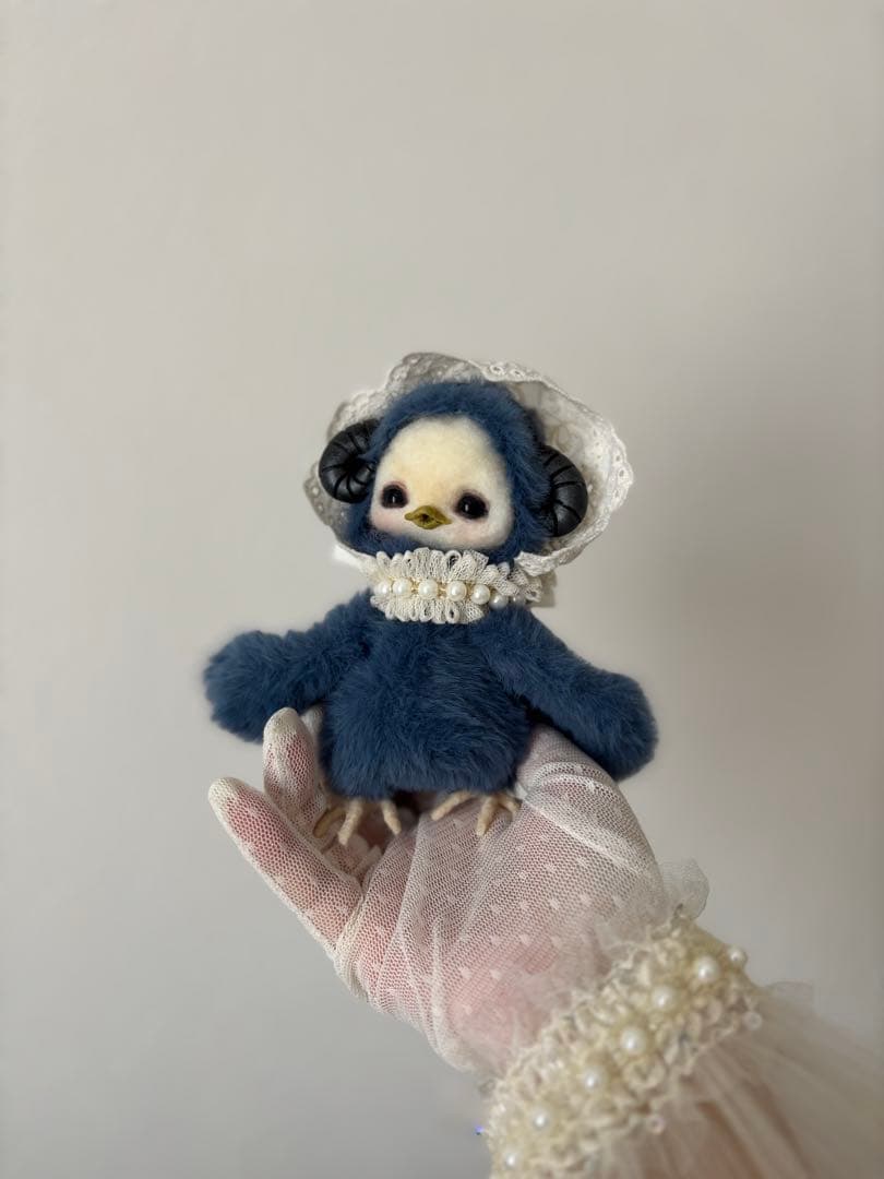 アートドール　アヒル幻獣　羊毛フェルト