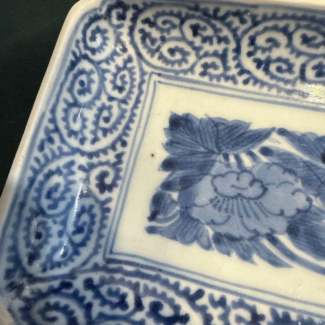 古伊万里　染付　蛸唐草　長皿