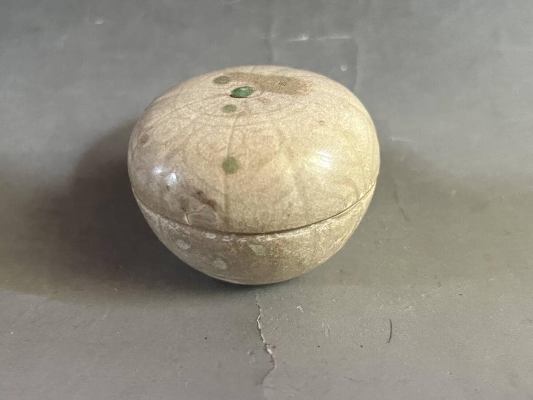 合子■安南 香合 蓋物 お茶道具 青華 宋胡禄 東南アジア 時代物 骨董品■