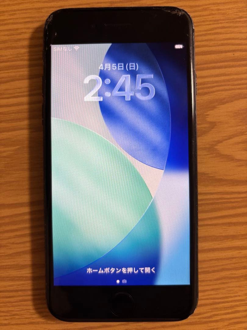 iPhone SE3 128GB ミッドナイト　ディスプレイ枠外・背面割れ