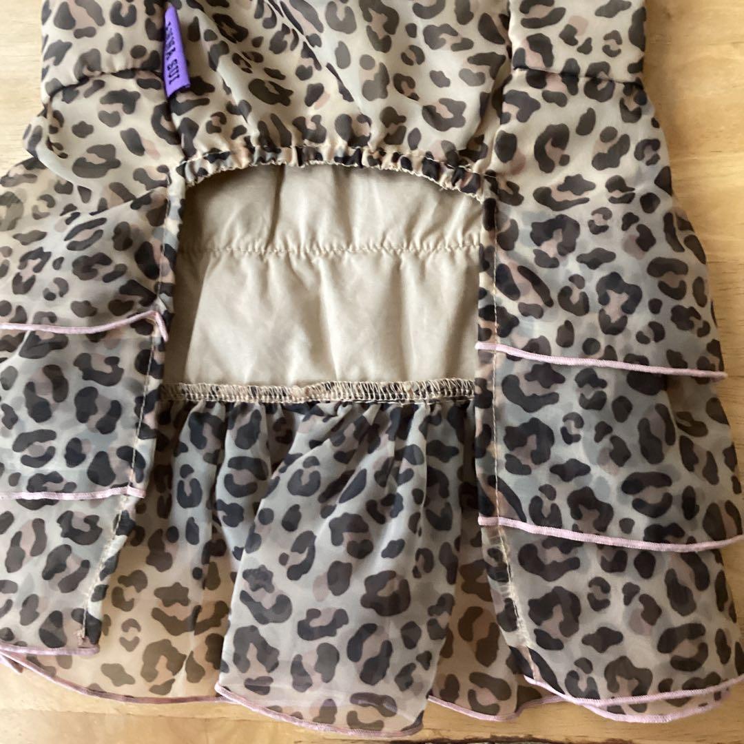 ANNA SUI ヒョウ柄犬服 2L フリル付き
