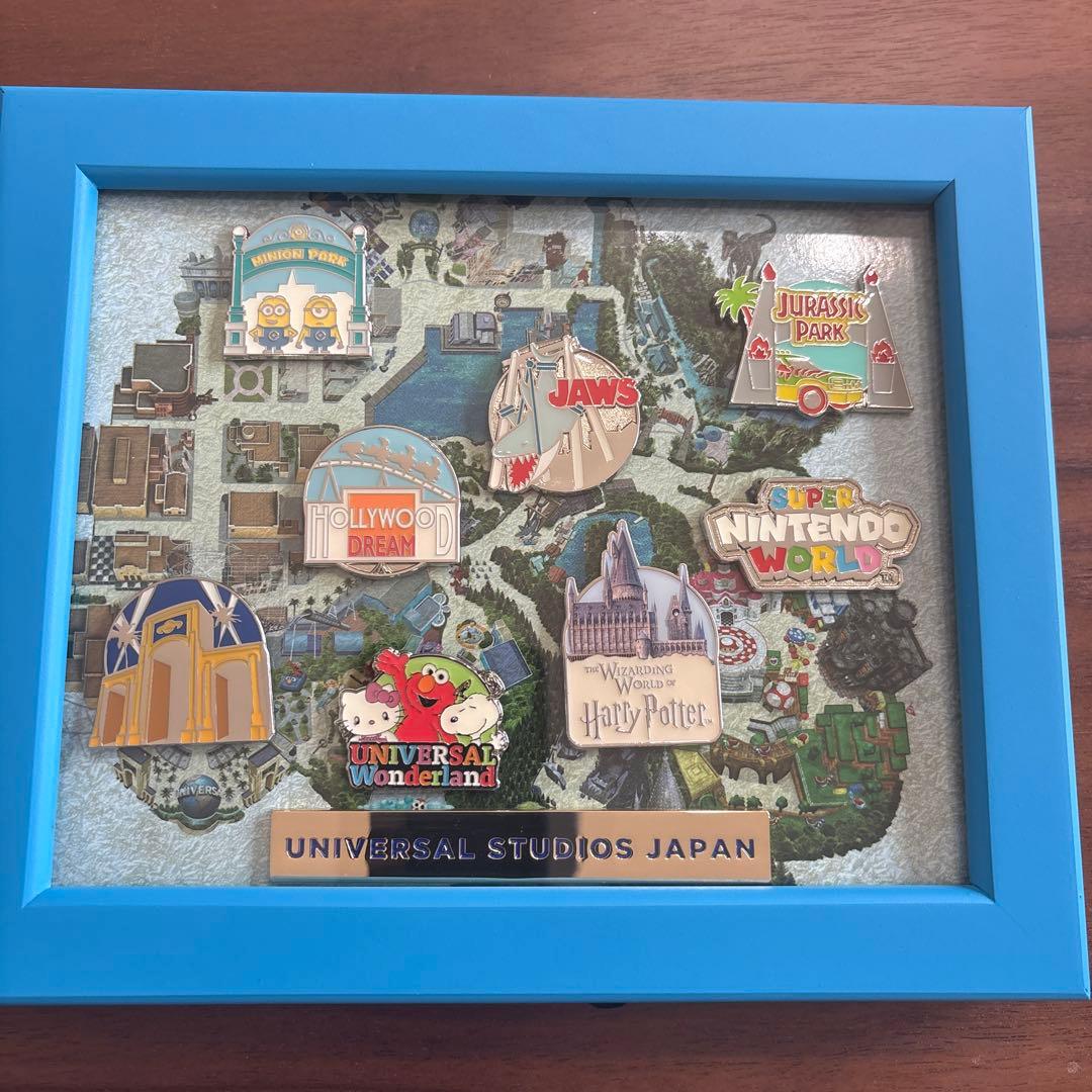 USJ 非売品 ピンバッジセット　フレーム・外箱付き