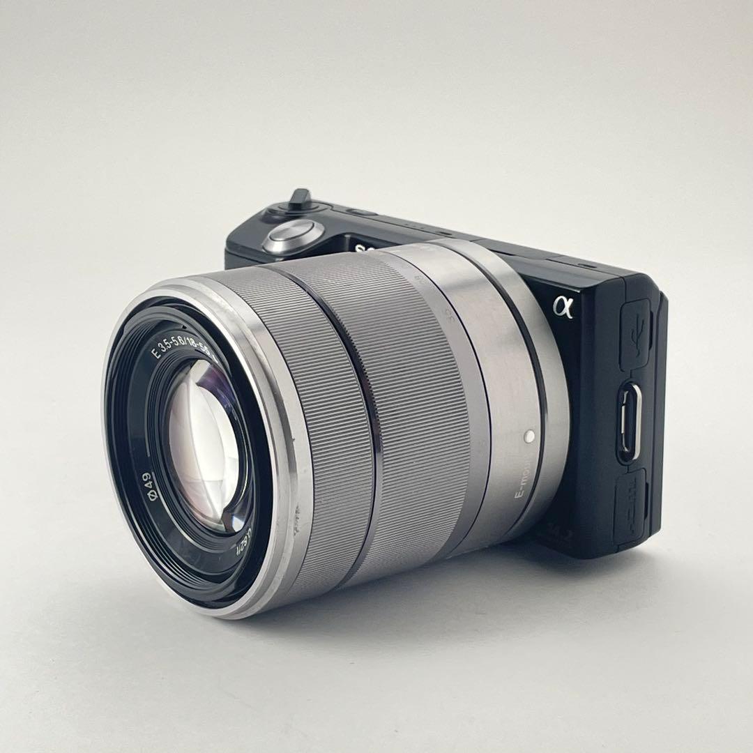 【美品・返品保証】Sony NEX-5 ブラック標準ズームレンズキット