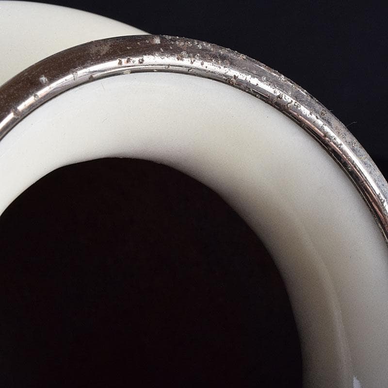 七宝焼　菊文　花瓶　箱・唐木台付　V　R9579H