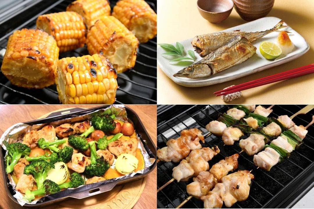 山善 ワイドグリル フィッシュロースター 魚焼き ゴールド NFR-1100