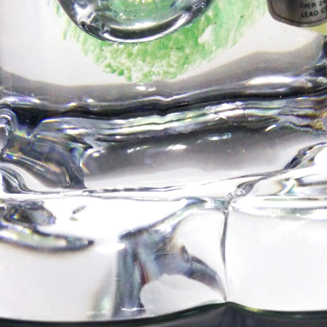 Marcolin Art Crystal マルコリン クリスタル 花瓶 緑白