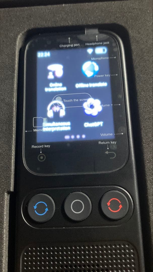 Chatgpt Hishell S80 スマート翻訳機 ブラック