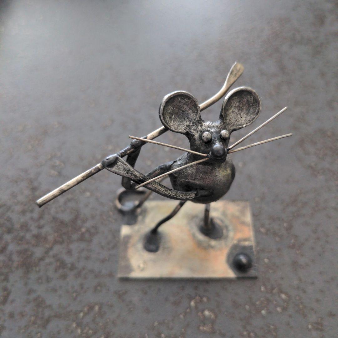 ネズミデザイン・ オブジェ 　金属製