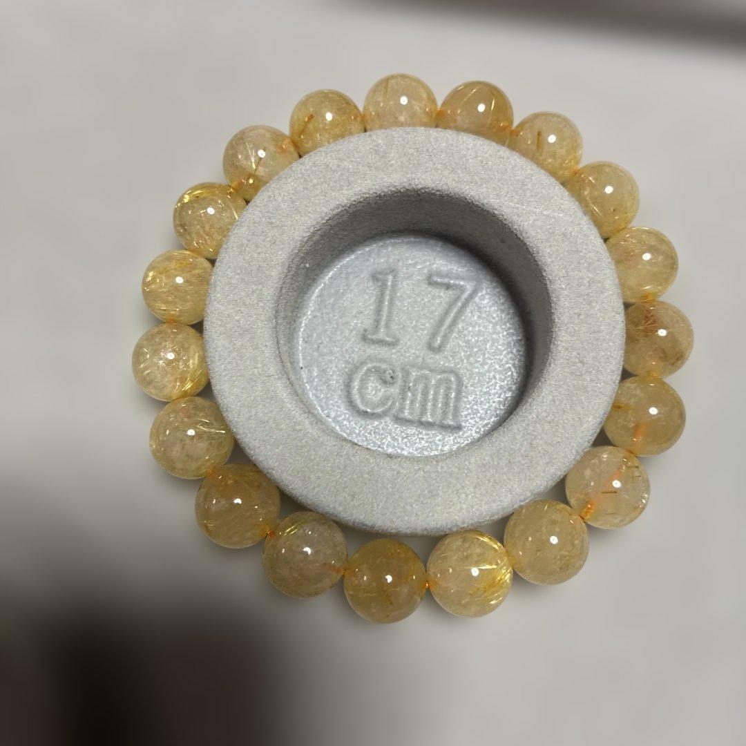 天然石 ゴールドルチルクォーツ ブレスレット 約10.1mm 内周約17cm