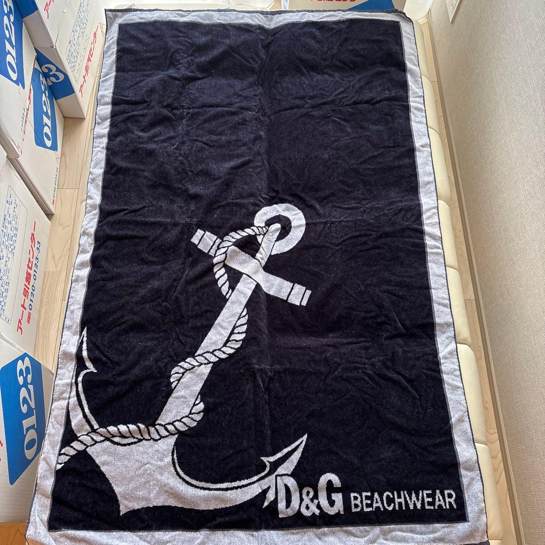 D&G BEACHWEAR バスタオル ブラック