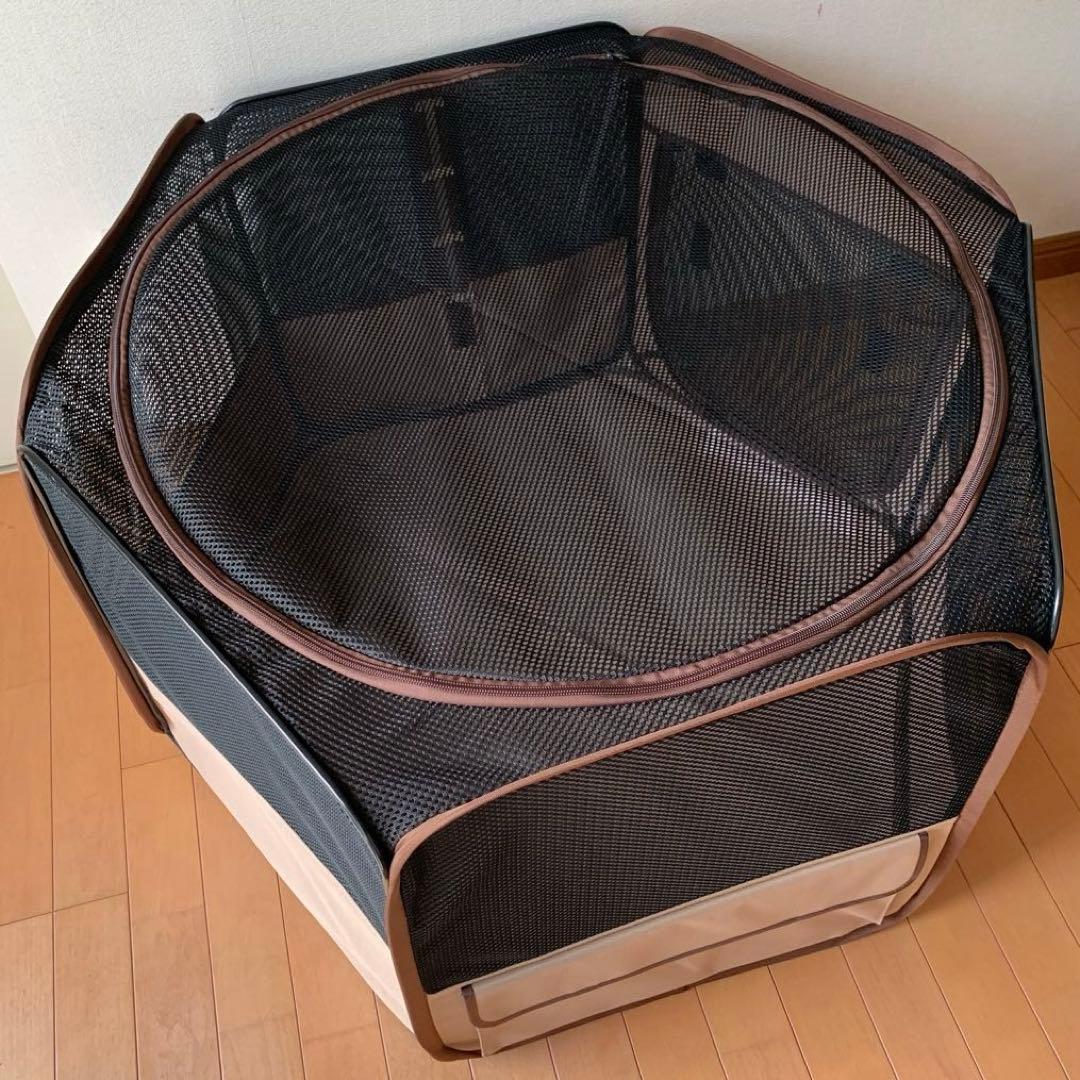 Richell たためるペットサークル 90-90 BROWN