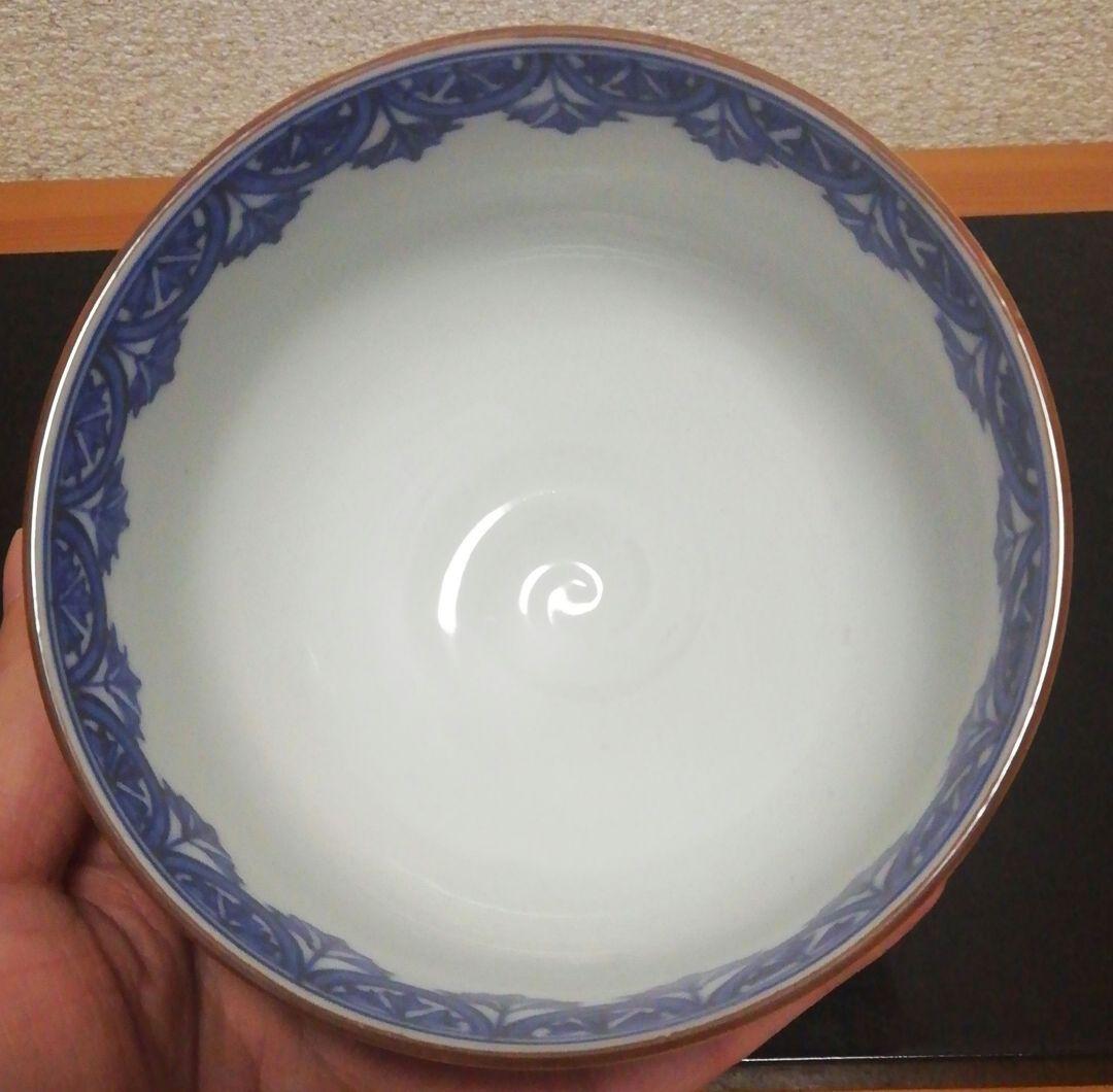 高野昭阿弥　染付　金襴手　祥瑞　茶碗　共箱　共布　略歴付　茶道具