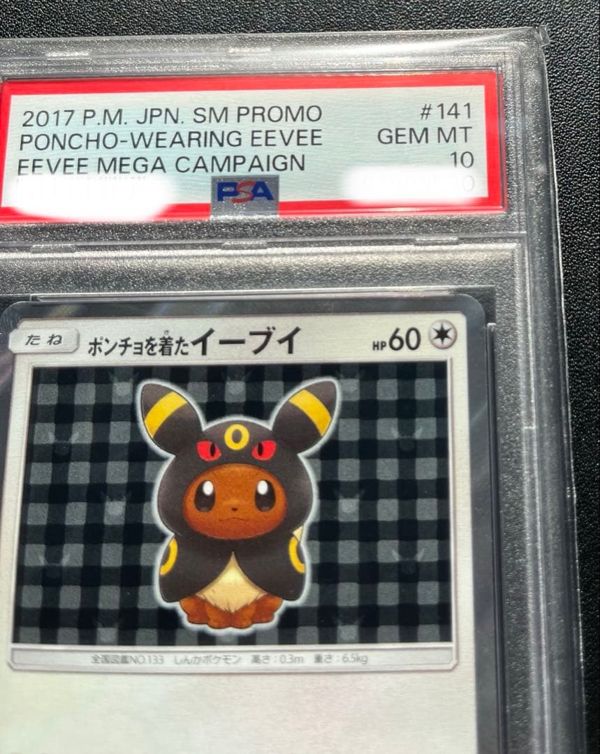 【PSA10】ポンチョを着たイーブイ ブラッキー