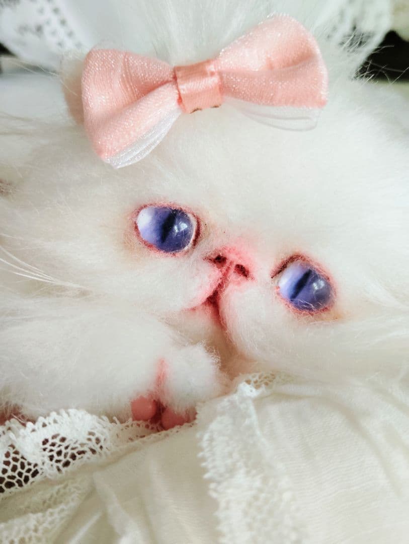 希少♡パープルアイ♡子猫ちゃん♡アートドール♡ぬいぐるみ♡