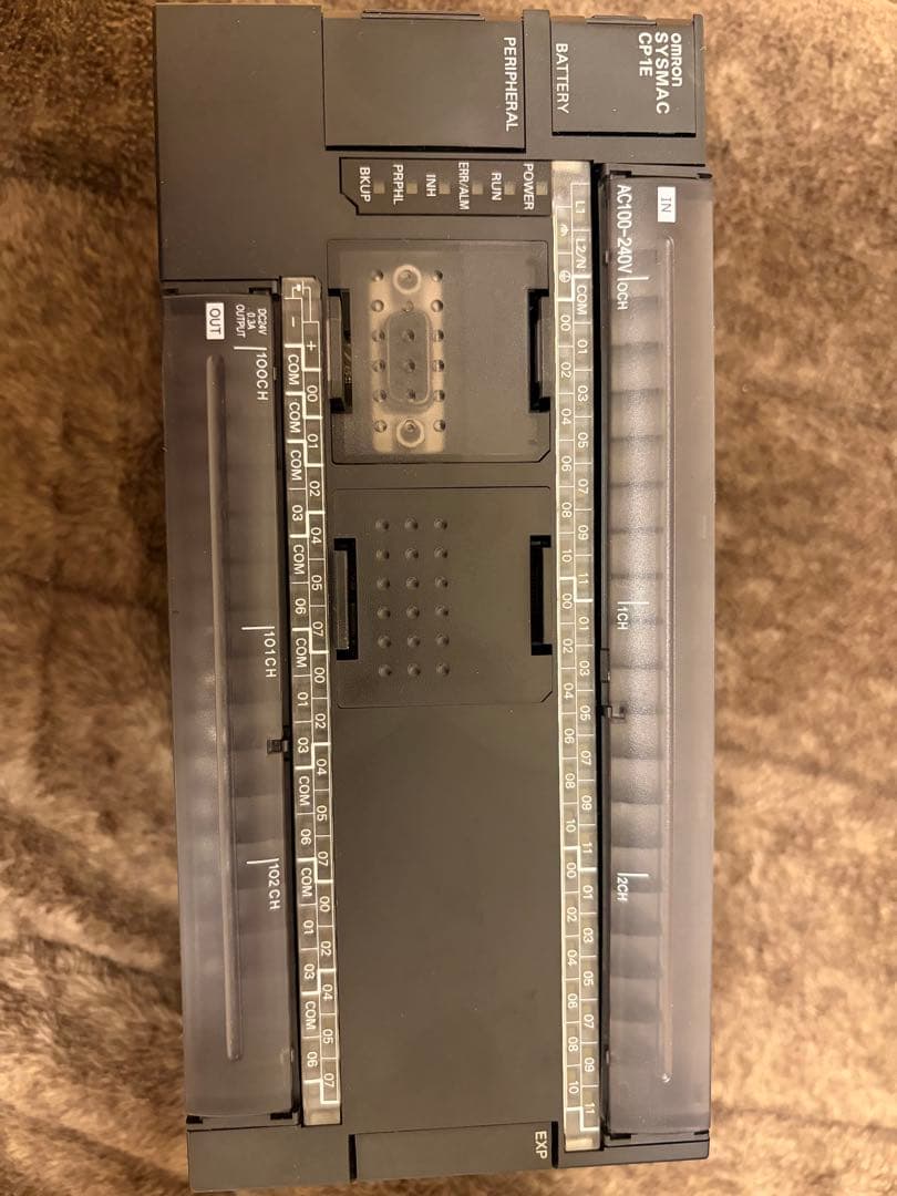 OMRON CP1E-N60DR-A PLC　シーケンサー通電確認