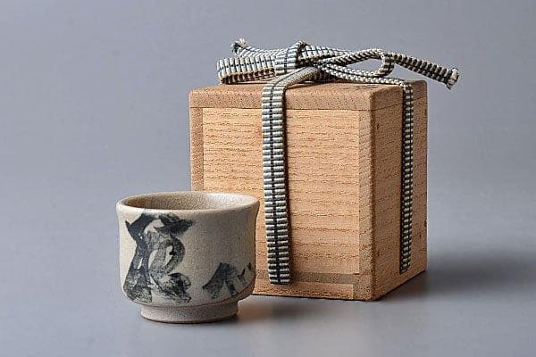 k376 唐津 ぐい呑み　酒器　盃　箱合　骨董