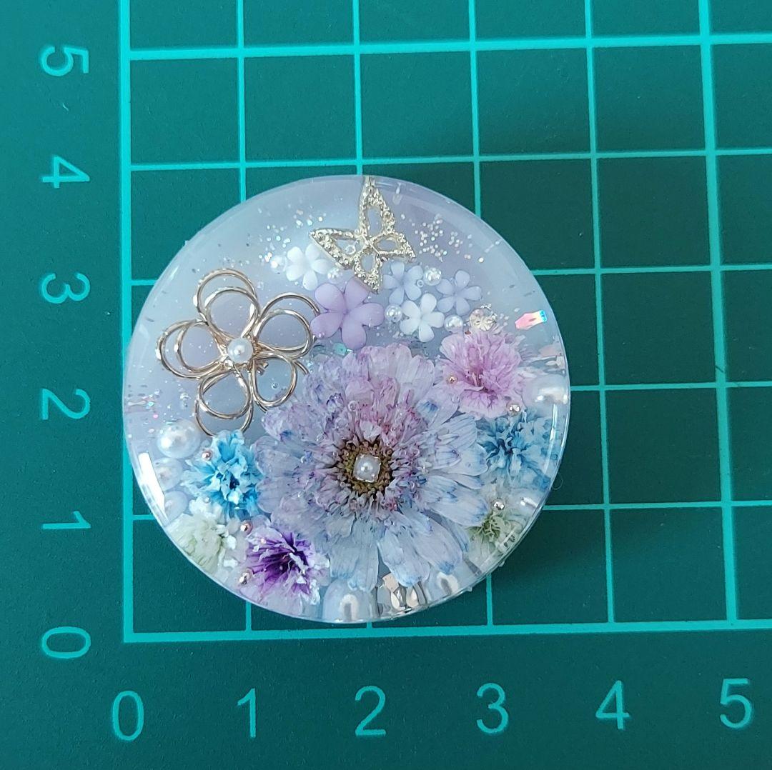 【1727】レジン　マトリカリア　ヘアゴム　ポニーフック　ブロ―チ　ハンドメイド