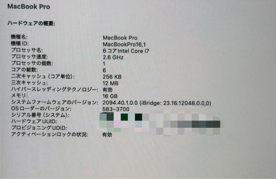【3月限定特価】MacBook Pro 16 2019 16GB 512GB