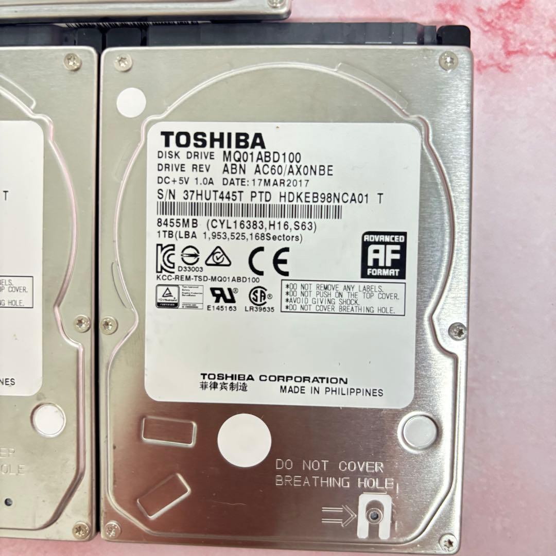 【1TB】【TOSHIBA製 統一‼】★動作良好★2.5インチ★内臓HDD★