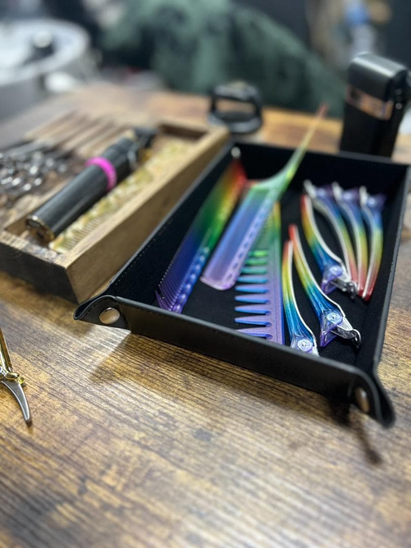 BARBER　barbershop　シザーケース　シザースタンド