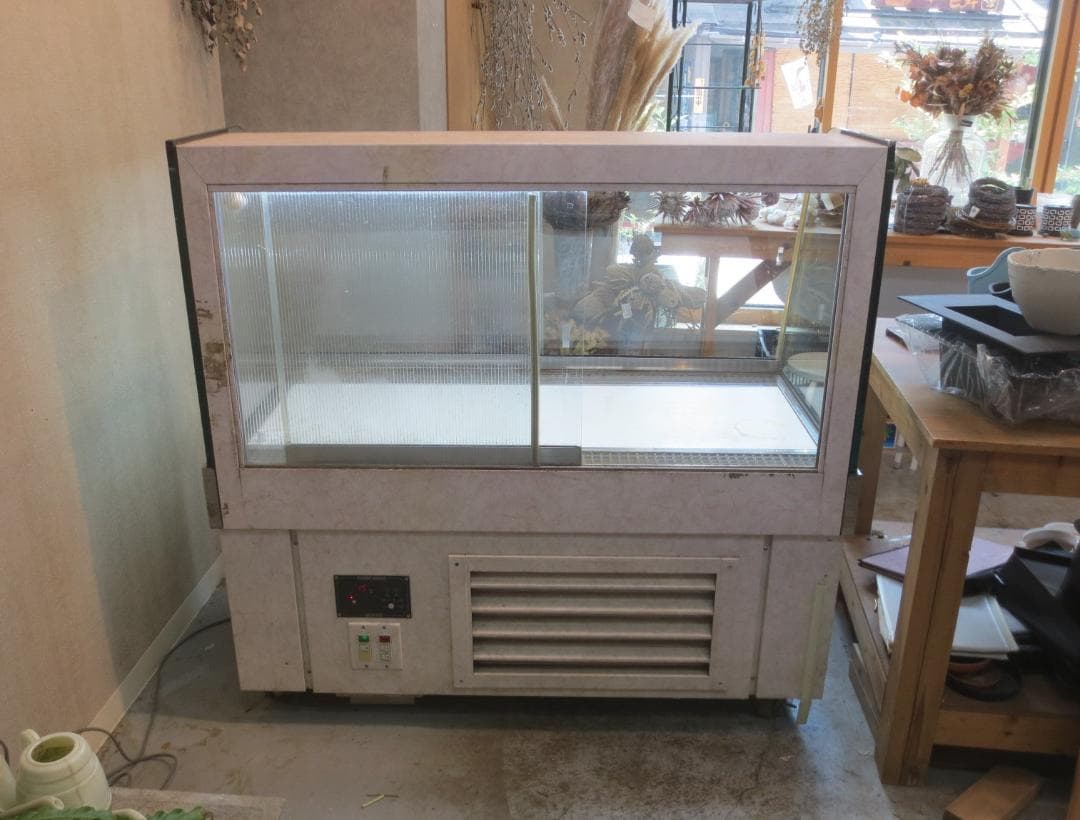 対面ショーケース 冷蔵ショーケース 前面ガラス開き 背面開き 現地直接引き取り