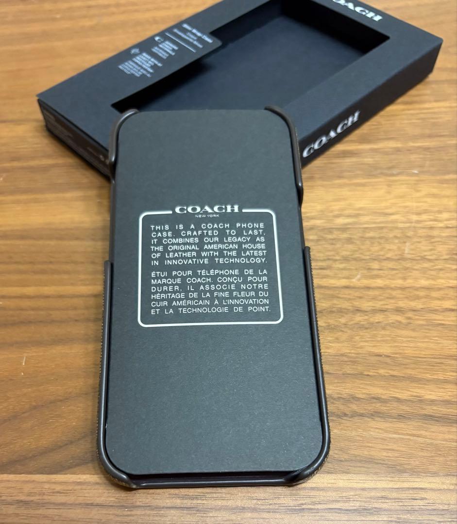 ☆限定商品☆ COACH iPhone15 ケース・シグネチャー キャンバス